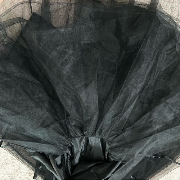 Vintage 90's Blondie Nites Black Tulle Evening Gown Sequins Size 3 Whimsigoth - Picture 9 of 11